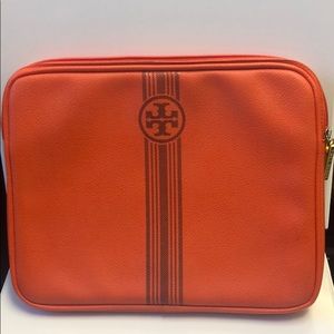 Tory Burch Roslyn Leather Tablet Sleeve, Orange